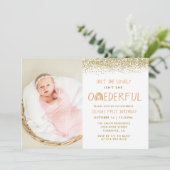 Lieflijke Pastel Regenboog 1e Verjaardagsfoto Kaart