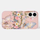Lieflijke Pastel Vlinder Kunst Case-Mate iPhone Case (Achterkant (horizontaal))