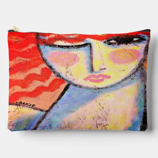 Lieflijke Rode Kop Abstracte Kunst Etui (Voorkant)