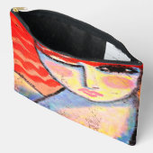 Lieflijke Rode Kop Abstracte Kunst Etui (Open)