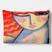 Lieflijke Rode Kop Abstracte Kunst Etui (Achterkant)