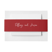 Lieflijke rode tekst naar keuze uitnodigingen wikkel (Voorkant Voorbeeld)