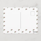 Lieflijke Roos Bloemmotief Denk Aan Jou!  Briefkaart (Achterkant)