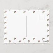 Lieflijke Roos Bloempatroon Denk Aan Jou!  Briefkaart (Achterkant)