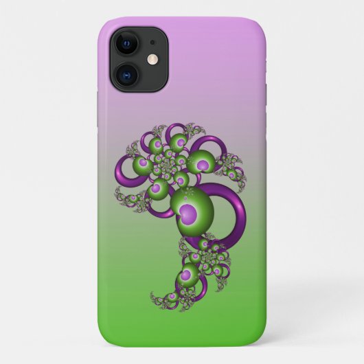Lieflijke Roze Groene Harten Moderne Abstracte Fra Case-Mate iPhone Case (Achterkant)