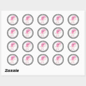 Lieflijke Roze Poodle Stickers (Vel)