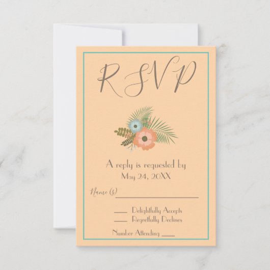 Lieflijke RSVP Kaart (Voorkant)