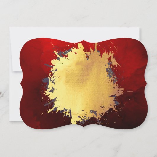 Lieflijke, stijlvolle rode en gouden romance kaart (Achterkant)