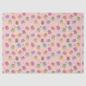 Lieflijke Uil en Bloemendesign Tissuepapier (Voorkant)