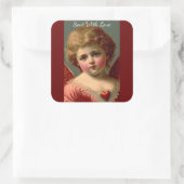 Lieflijke vintage Valentijn engel sticker (Tas)