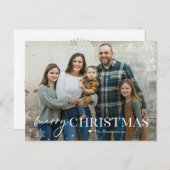 Lieflijke Vorst Prettig Kerstmis Fotokaart Feestdagenkaart (Voorkant / Achterkant)