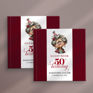 Lieflijke Whimsical Vrouw 50e Verjaardag Humor Gas Gastenboek