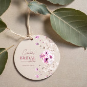 Lieflijke Wilde Bloem Ruby Rose Bruidsdouche Bedankjes Labels