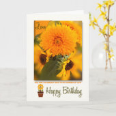 Liefpartner Birthday Golden Daisies Bouquet Kaart (Gele Bloem)