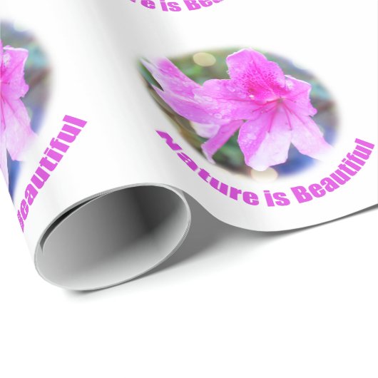 Liefroze azalea-bloemen natuur is prachtig gezicht cadeaupapier (Rol Hoek)