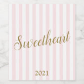 Liefroze bride Baby Birthday Shower Wijn Etiket (Enkel label)