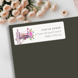 Liefroze Floral Mailbox Wij hebben Bewegd Adres Etiket