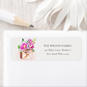 Liefroze Floral Mailbox Wij hebben Bewegd Adres Etiket