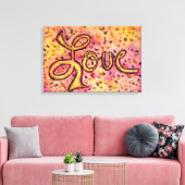 Liefroze Glamoureus Glitter Painter Canvas afdrukk (Insitu (Woonkamer))