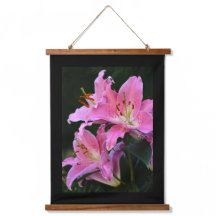 Liefroze Lily Blooms met zwarte grens