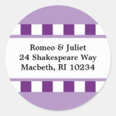 Liefs! Adreslabel - Paarse Ronde Sticker (Voorkant)