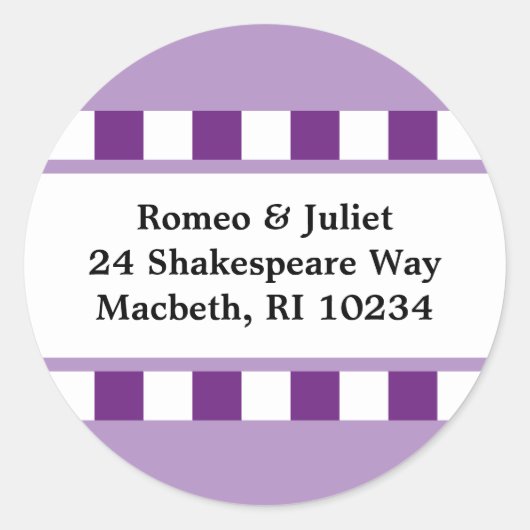 Liefs! Adreslabel - Paarse Ronde Sticker (Voorkant)