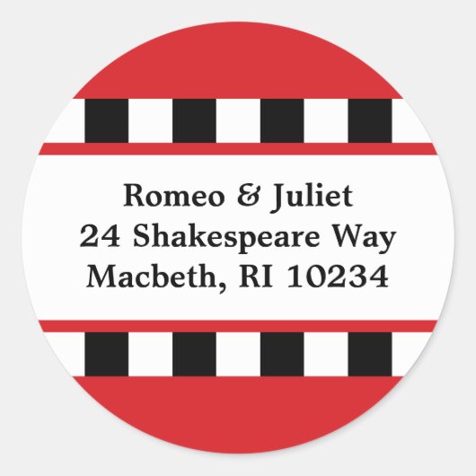 Liefs! Adreslabel - rood Ronde Sticker (Voorkant)