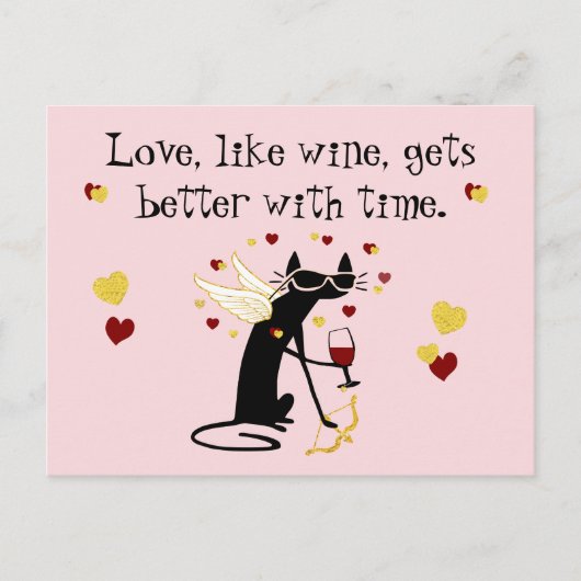 Liefs als wijn Valentijn Briefkaart (Voorkant)