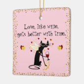 Liefs als wijn Valentijn Keramisch Ornament (Links)