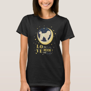 Liefs Bichon Frisé naar de maan T-shirt