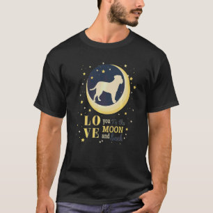 Liefs Boerboel hond naar de maan T-shirt