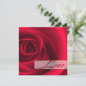 Liefs. Elegante rode roos Valentijnsdag Kaart (Staand voorkant)