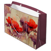 Liefs elkaar bijbelvers rood Paarse bloemen Groot Cadeauzakje (Achterkant Gekanteld)