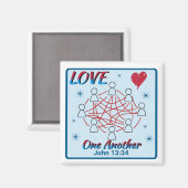 Liefs elkaar - John 13:34 magneet (Voorkant / Achterkant)