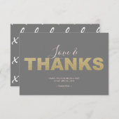 Liefs en dankjes X en O Dank je wel Bedankkaart (Voorkant / Achterkant)