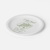 Liefs en pizza | Casual repetitie Papieren Bordje (Gekanteld)