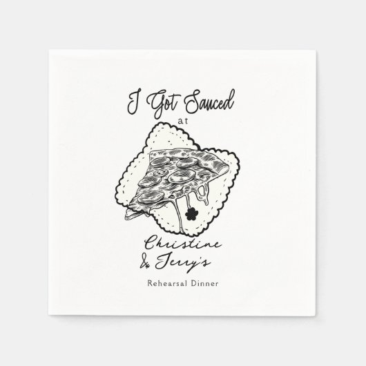 Liefs en pizza | Casual repetitie Servet (Voorkant)