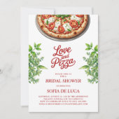 Liefs en pizza Italiaans Vrijgezellenfeest Kaart (Voorkant)