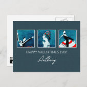 Liefs. Fijne Valentijnsdag. Art Deco Feestdagenkaart (Voorkant / Achterkant)