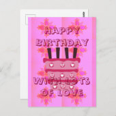 Liefs, gefeliciteerd met je verjaardag, zonnetje briefkaart (Voorkant / Achterkant)