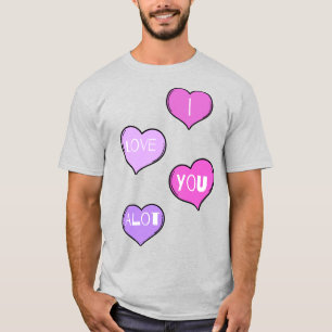 Liefs hart mannen t-shirt