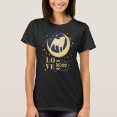 Liefs hond naar de maan t-shirt (Voorkant)