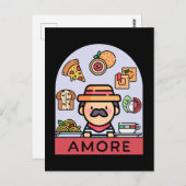 Liefs Italiaans eten Briefkaart (Voorkant / Achterkant)