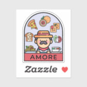 Liefs Italiaans eten Sticker (Vel)