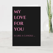 Liefs kaarslicht Wijsheid Valentijnsdag Kaart (Voorkant)