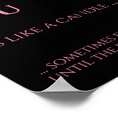 Liefs kaarslicht Wijsheid Valentijnsdag Poster (Hoek)