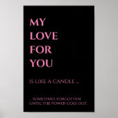 Liefs kaarslicht Wijsheid Valentijnsdag Poster (Voorkant)