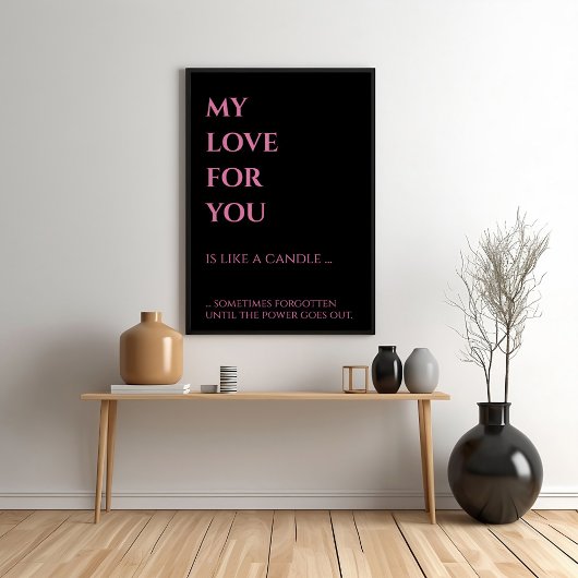 Liefs kaarslicht Wijsheid Valentijnsdag Poster