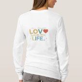 Liefs, lachen t-shirt (Achterkant)