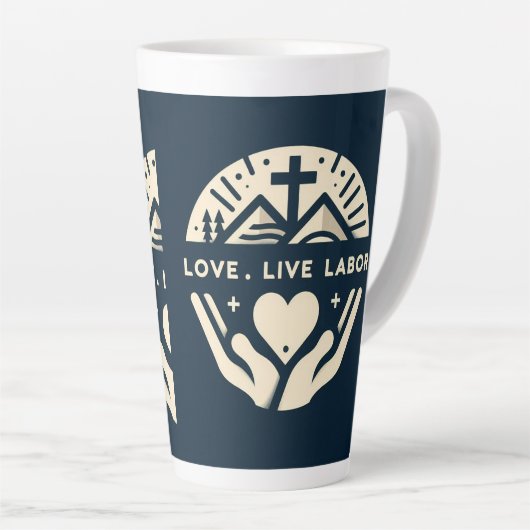 Liefs. Leef. Arbeid. Latte Mok (Rechterhoek)